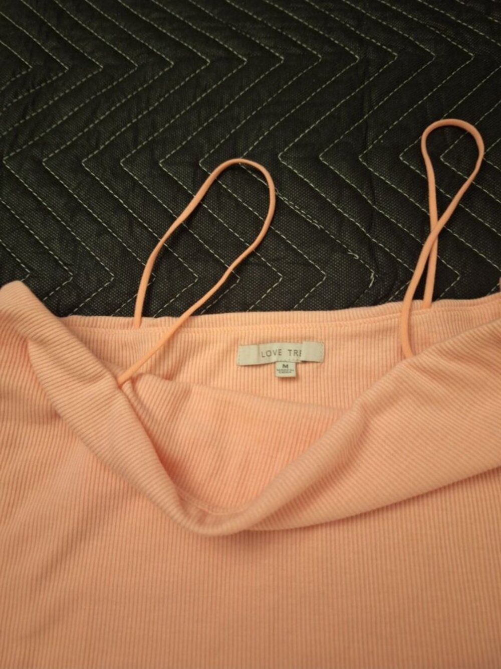 Love Tree Women’s Pink Ribbed Bodycon Mini Dress Spaghetti Strap Size M - Picture 2 of 2